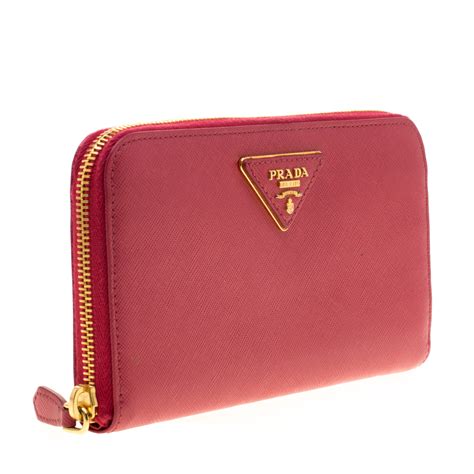 prada saffiano cuir wallet|Prada zipper wallet.